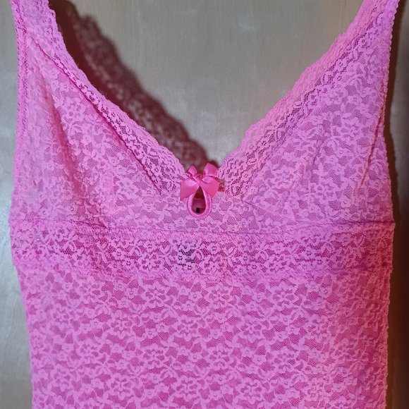 VICTORIA'S SECRET SEXY LITTLE THINGS VINTAGE Allover Pink Lace Gown Slip_Large - Picture 3 of 8